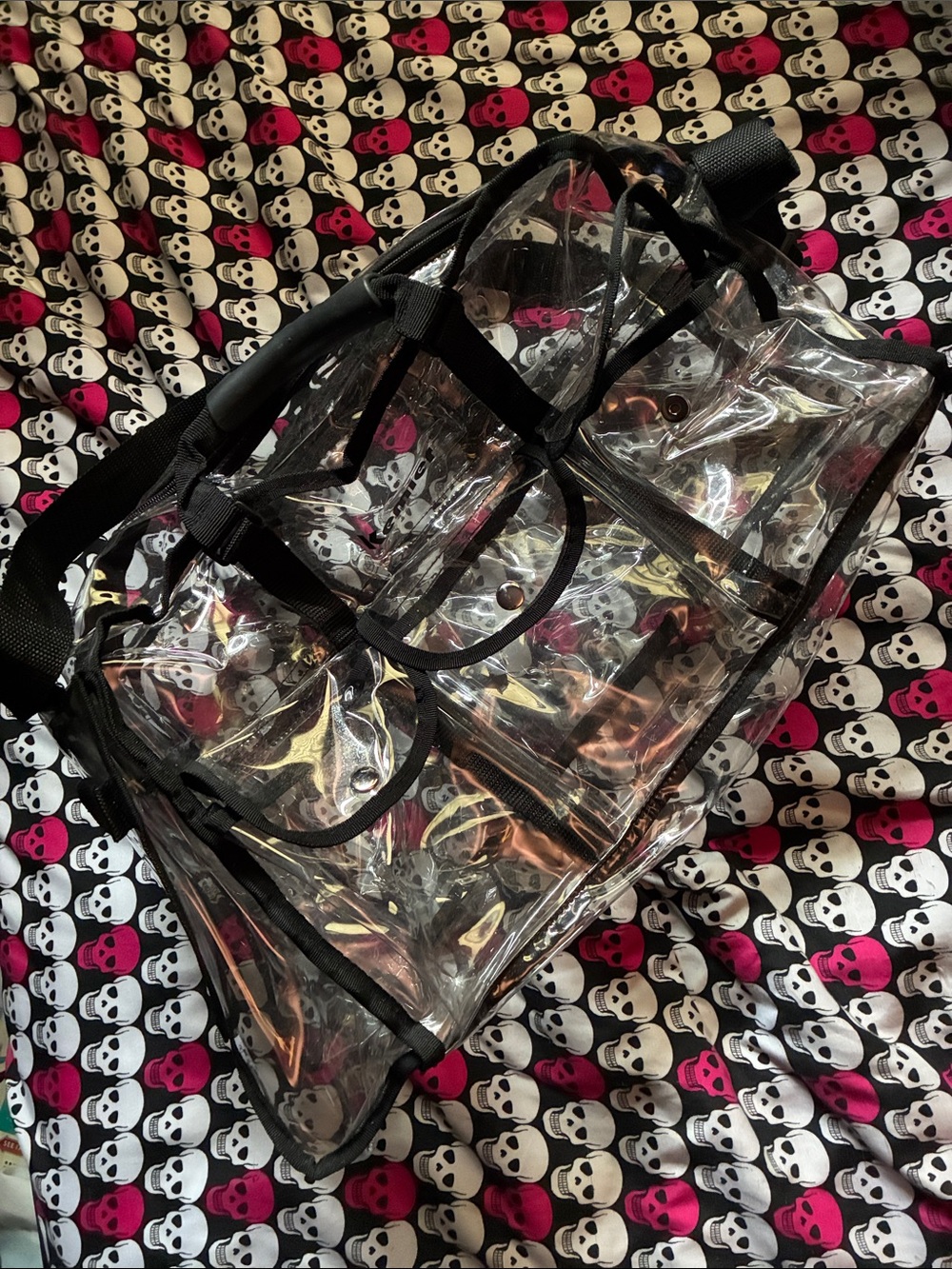 Clear travel messenger bag